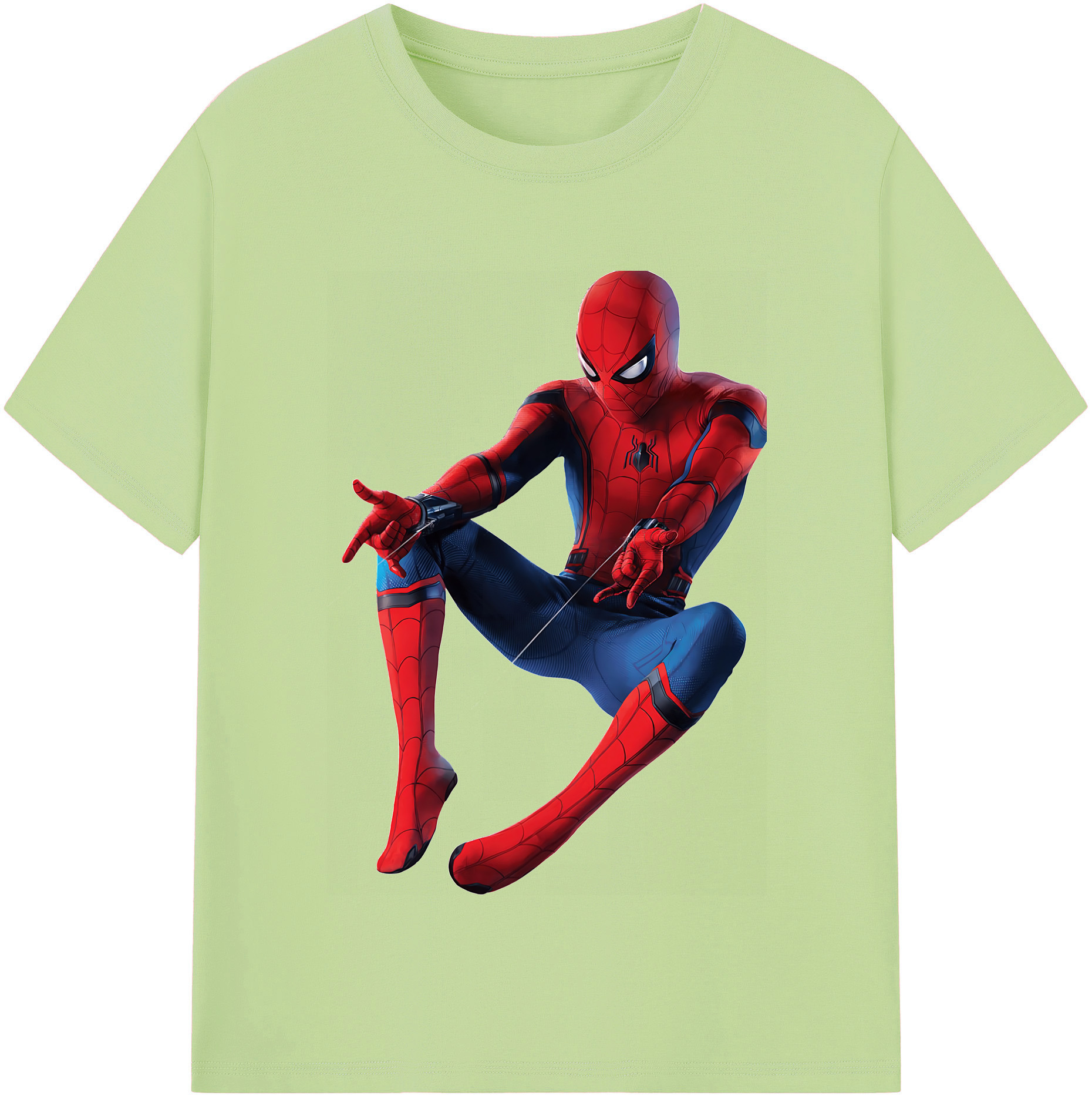（画像用） Spider Man スパイダーマン 綿100％半袖Tシャツ（フロントプリント）